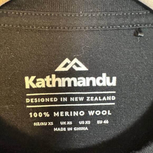 Kathmandu men’s T-Shirt Black 100% marina wall base layer cozycore Gorpcore ￼ - Picture 4 of 9